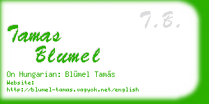 tamas blumel business card